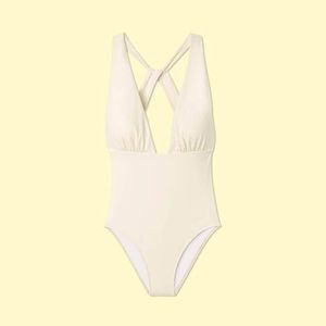 Summersalt plunge white/cream one piece NWT